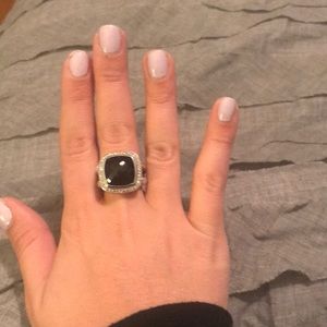Black onyx diamond David yurman ring